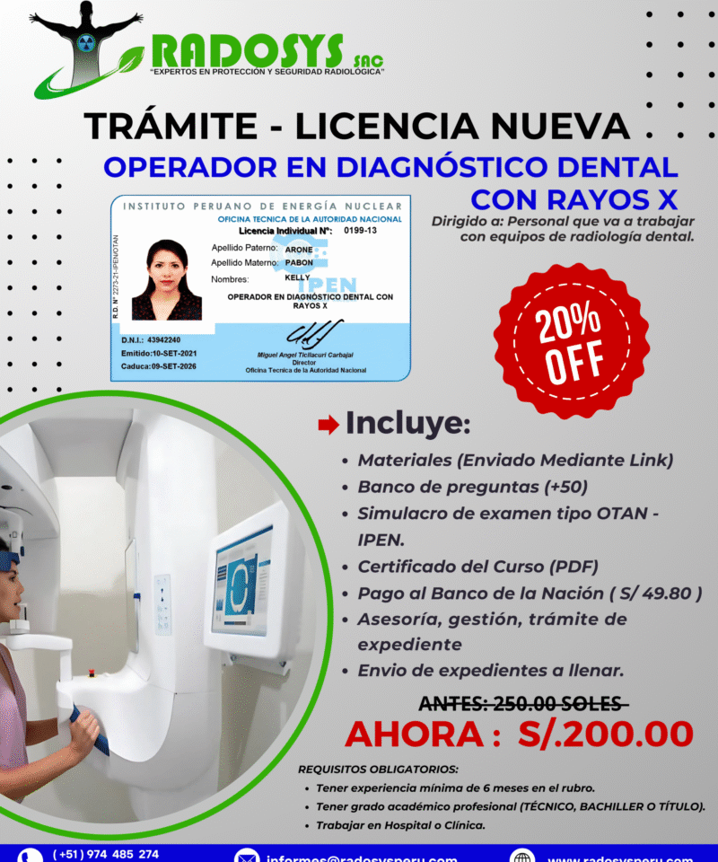 Protección Radiológica en Diagnóstico Dental con Rayos X