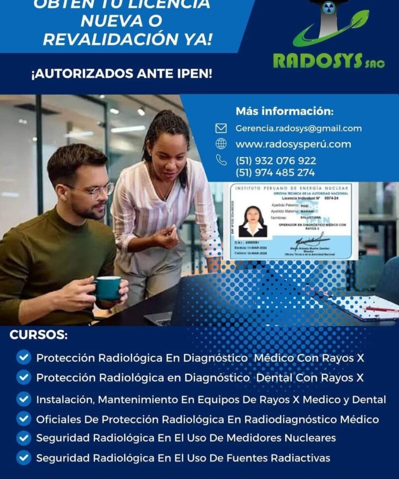 Oficial de Protección Radiológica en Diagnóstico Médico con Rayos X